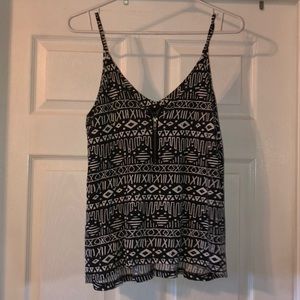 Aztec spaghetti strap with front zipper